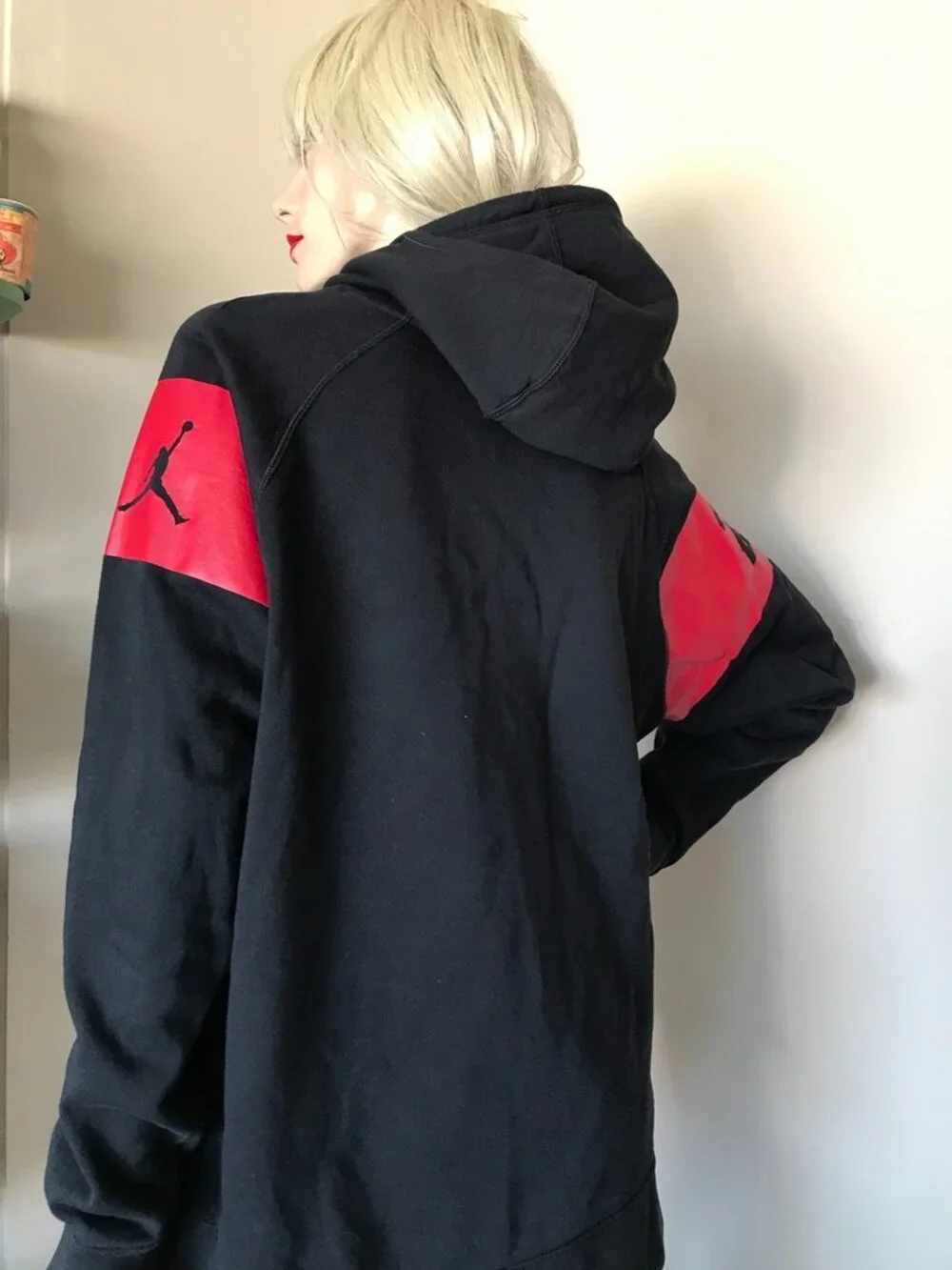 HooDED SWEATSHiRT AIR JORDAN vintage XL pullover black hoodie